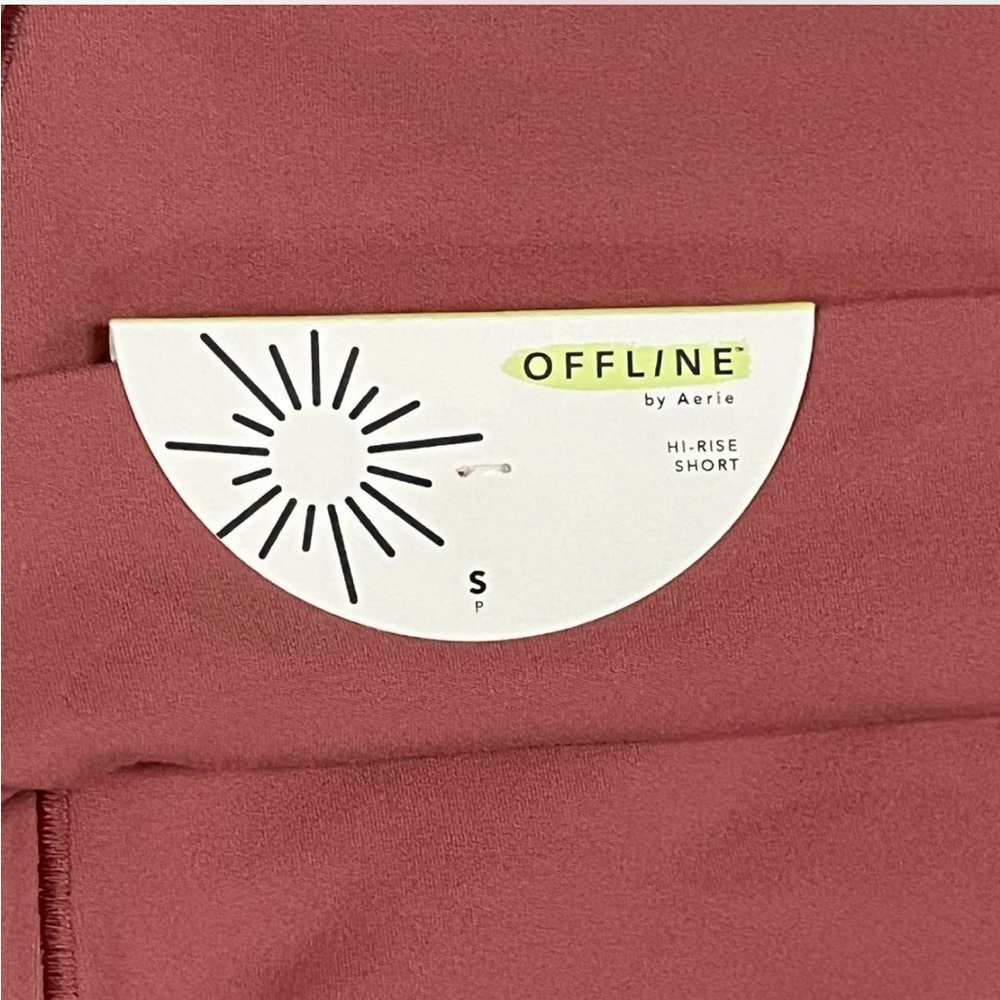 NWT OFFLINE by Aerie Hi-Rise Flare Leggings Pink Dusty Rose Small Short - Picture 4 of 4